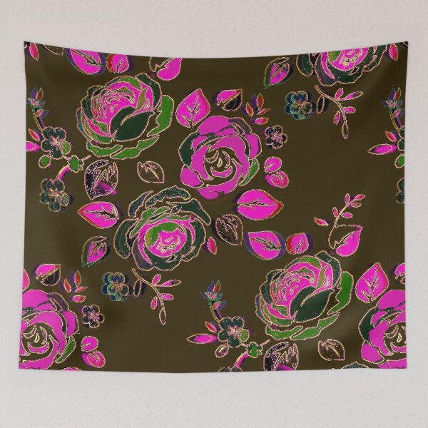 Item preview, Vintage Roses Jewel Chocolate Pink designed and sold by PageDesigns.