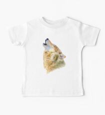 Heulender Wolf in Aquarell aus Aquarellen von Julia Baby T-Shirt