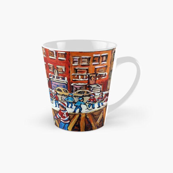 Item preview, CANADIAN PAINTINGS OUTDOOR HOCKEY RINK IN THE CITY MONTREAL WINTER SCENES designed and sold by Carole  Spandau.