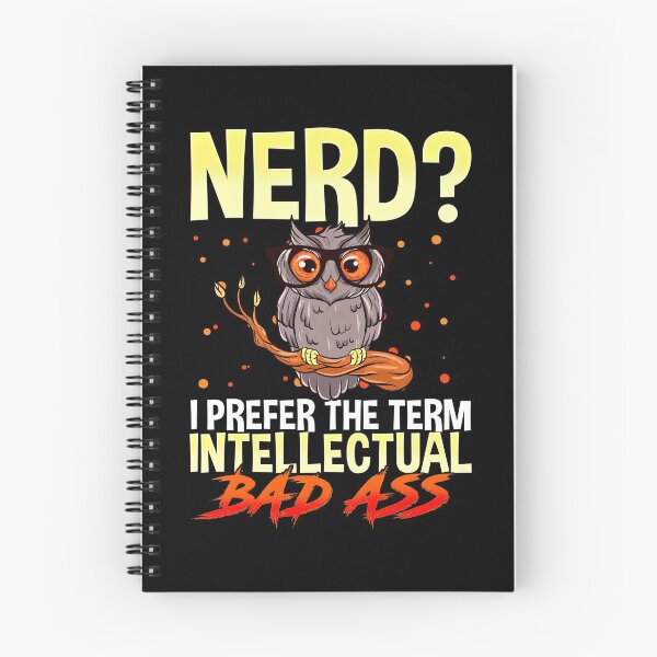Aperçu de l'œuvre Préférez le terme Intellectual Bad Ass Funny Nerd Owl design créée et vendue par SoCoolDesign.