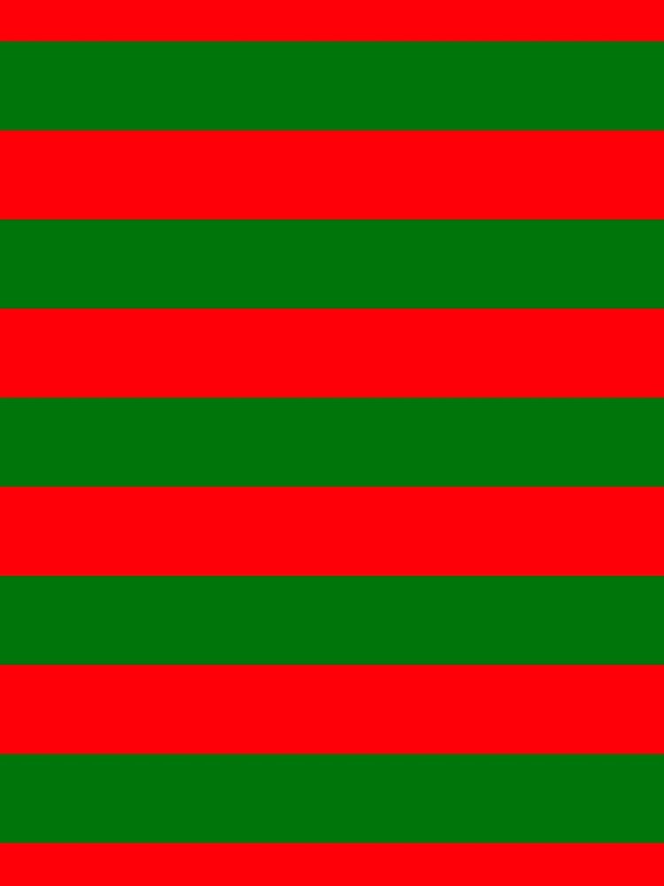 Red and Green Christmas Cabana Stripes by podartist