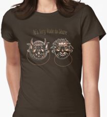 It's Very Rude to Stare Labyrinth Knockers Women's Fitted T-Shirt