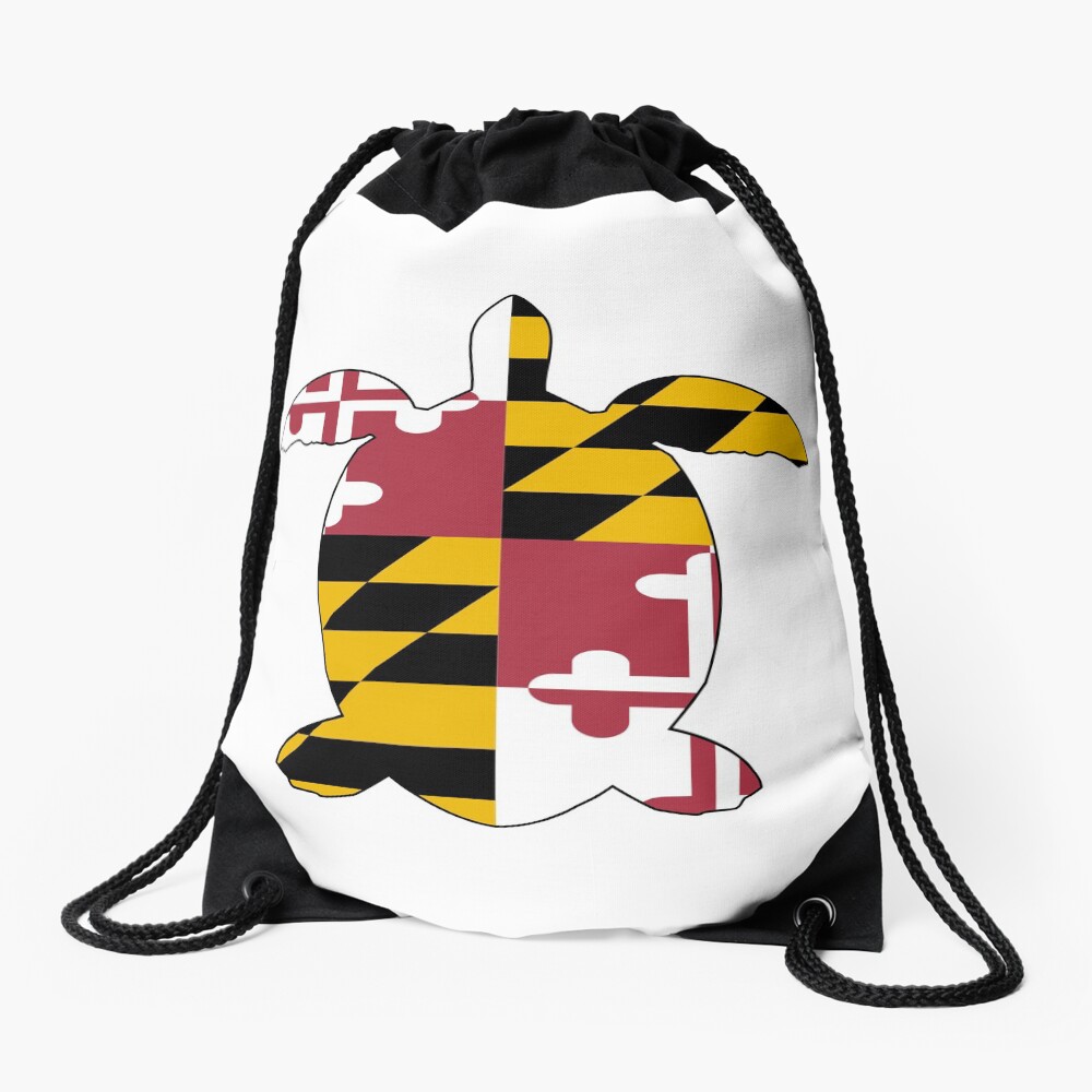Maryland Turtle Drawstring Bag