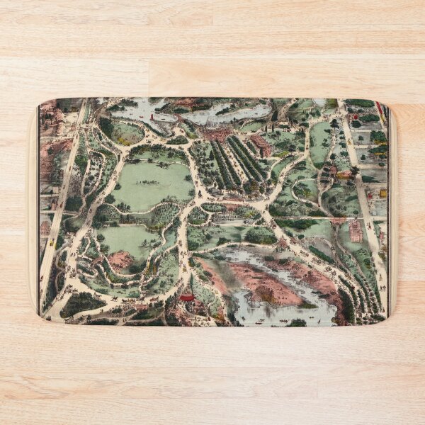 Item preview, Antique map of NYC Central Park from 1860 designed and sold by Glimmersmith.