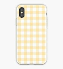 Gelber Gingham iPhone-Hülle & Cover