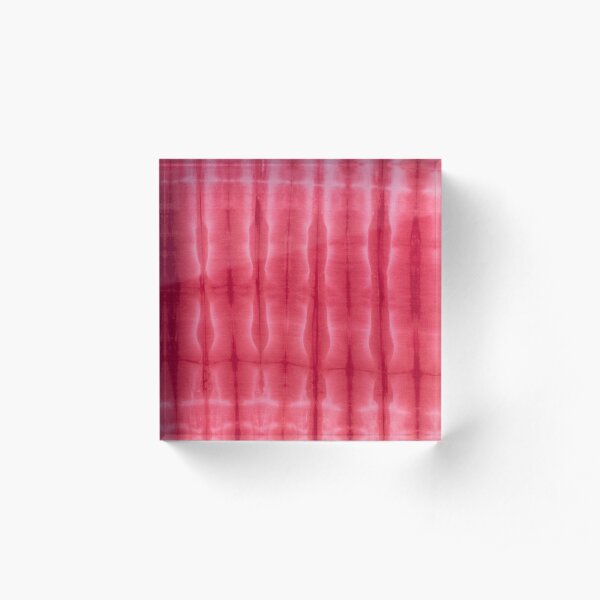SKU608 Shibori Style - Red 17 Acrylic Block