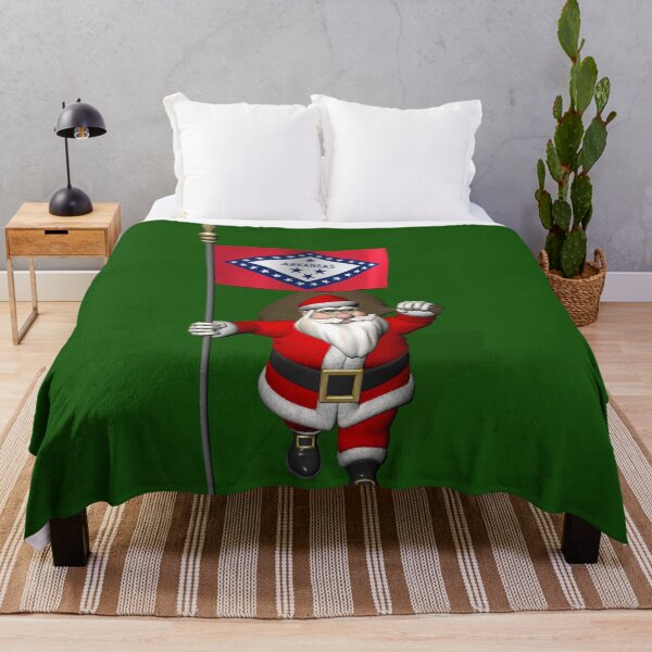 Item preview, Santa Claus With Flag Of Arkansas designed and sold by Mythos57.