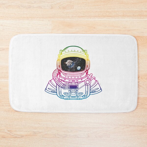 Item preview, RAINBOW SPACEMAN MEETS ASTEROID / Asteroid Day - digital art - by Iona Art Digital designed and sold by IonaArtDigital.