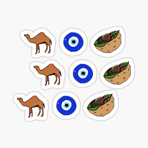 Item preview, Middle Eastern Emoji Sticker Set designed and sold by Valerie Berman.
