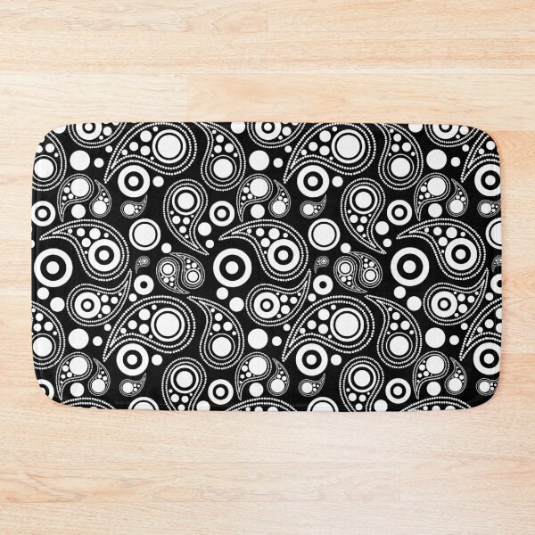 Item preview, White on black  mod target paisley style designed and sold by Auslandesign.