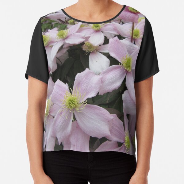 Clematis Montana Pink Perfection Chiffon Top