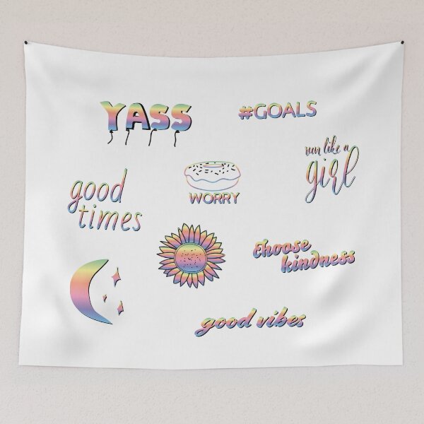 Item preview, Rainbow Sticker Pack - collection of hand drawn images and text. designed and sold by The-Goods.