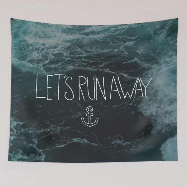 Item preview, Let's Run Away - Ocean Waves designed and sold by Leah Flores.
