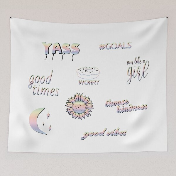 Item preview, Pastel Rainbow Sticker Pack - collection of hand drawn images and text. designed and sold by The-Goods.