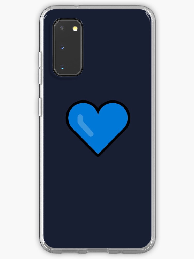 Blaues Herz Emoji Hulle Klebefolie Fur Samsung Galaxy Von Feelklin Redbubble
