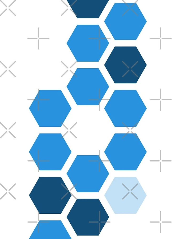 Thumbnail 4 of 4, iPhone Case, Hex - Blue [Roufxis-Rb] designed and sold by RoufXis.