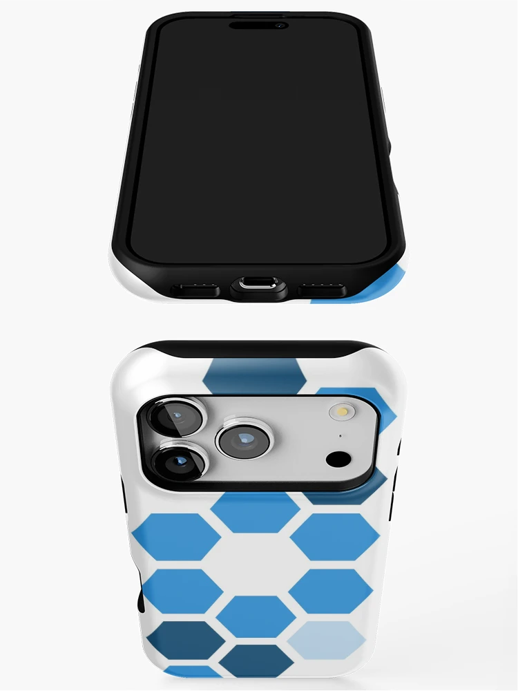 Thumbnail 3 of 4, iPhone Case, Hex - Blue [Roufxis-Rb] designed and sold by RoufXis.