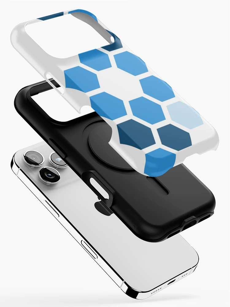 Thumbnail 2 of 4, iPhone Case, Hex - Blue [Roufxis-Rb] designed and sold by RoufXis.