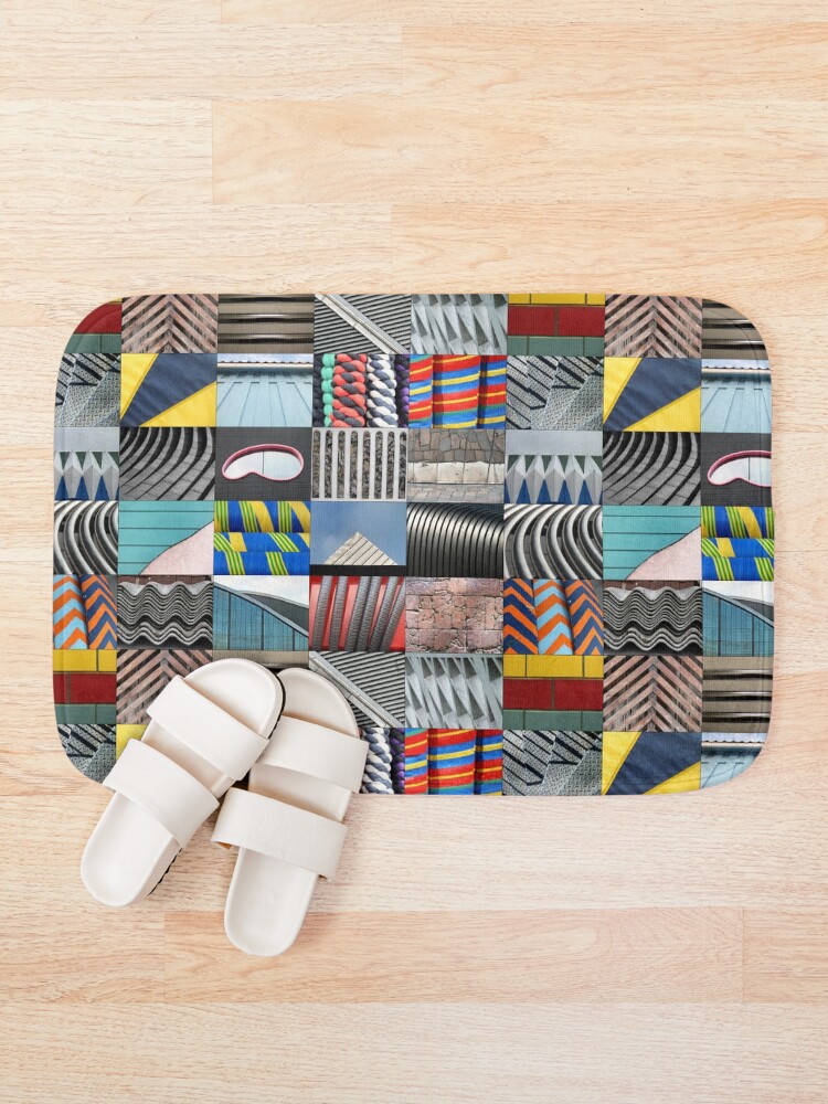 Thumbnail 1 of 6, Bath Mat, Abstract Patchwork (pattern) designed and sold by Yampimon.