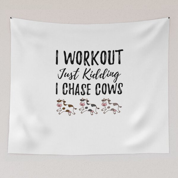 Item preview, I Workout Just Kidding Cow Chase  designed and sold by SilentEcho.