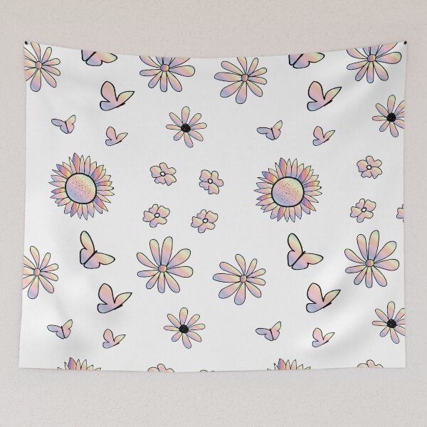 Item preview, Pastel Rainbow Flower and Butterfly Sticker Pack designed and sold by The-Goods.