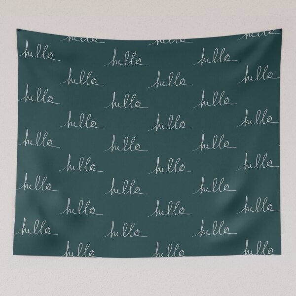 Item preview, Hello x Dark Turquoise designed and sold by Leah Flores.