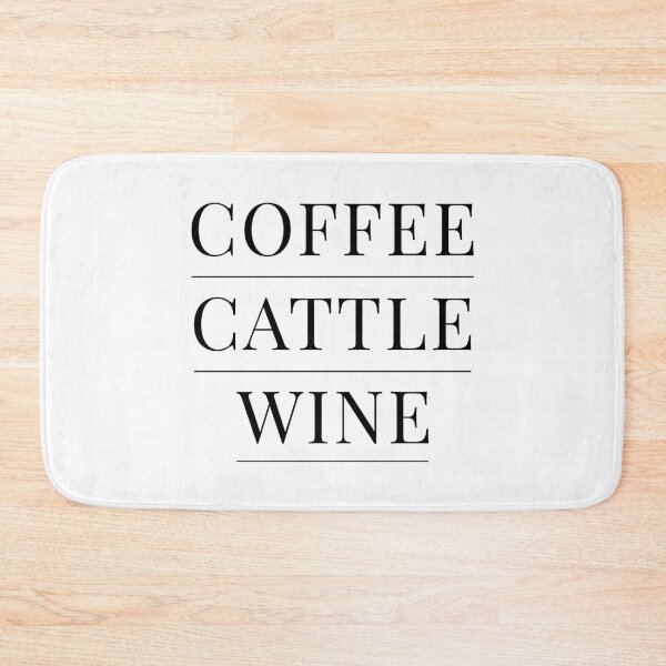 Item preview, Coffee Cattle Wine Funny Cow Farmer  designed and sold by SilentEcho.