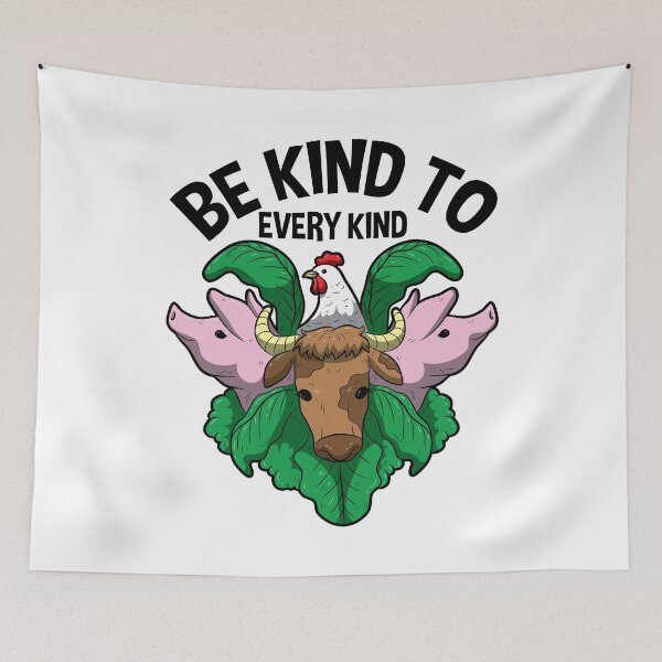 Item preview, Be Kind To Every Kind Shirt Vegan Vegetarian Veggie Gift designed and sold by BornDesign.