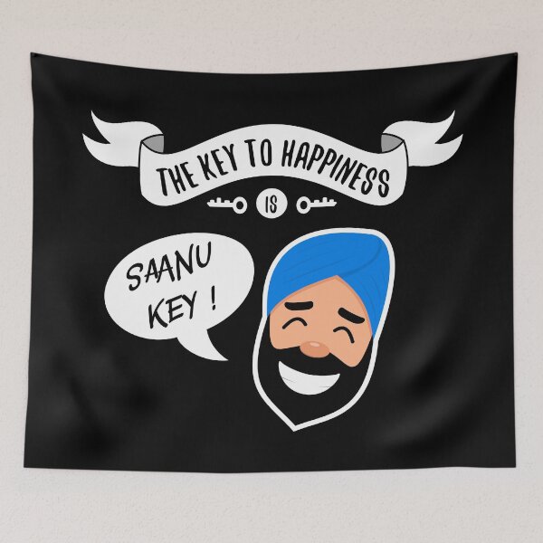 Item preview, The Key to Happiness is Saanu Key - Funny Indian Sikh designed and sold by mrhighsky.
