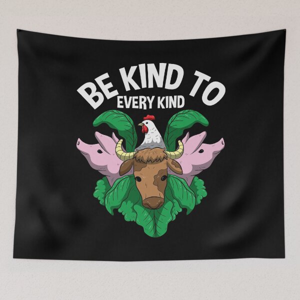 Item preview, Be Kind To Every Kind Shirt Vegan Vegetarian Veggie Gift designed and sold by BornDesign.