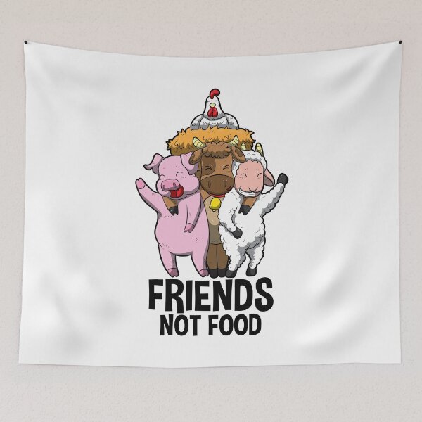 Item preview, Friends not Food Shirt Vegan Vegetarian Veggie Gift designed and sold by BornDesign.
