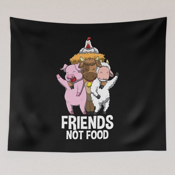 Item preview, Friends not Food Shirt Vegan Vegetarian Veggie Gift designed and sold by BornDesign.