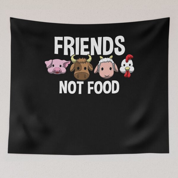 Item preview, Friends not Food Shirt Vegan Vegetarian Veggie Gift designed and sold by BornDesign.