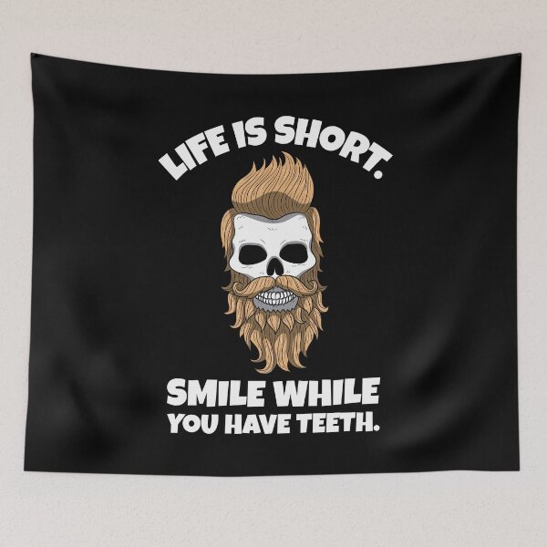 Item preview, Life Is Short Smile While You Still Have Teeth Beard Barber designed and sold by BornDesign.