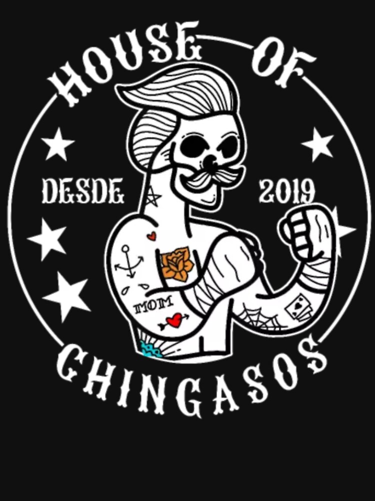 Mens House Of Chingasos Desde 2019 Thai Boxing Shirt With Tattoo!