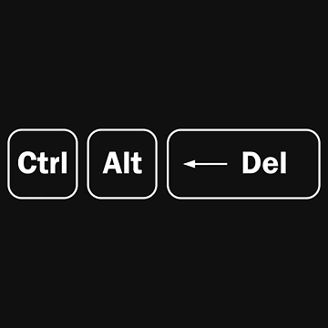 Artwork thumbnail, Ctrl + Alt + Del - Computer Programming - Dark Color by Programming Jokes