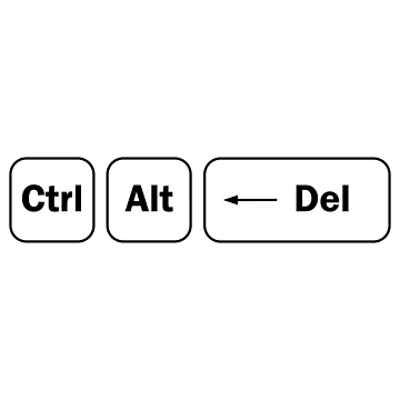 Artwork thumbnail, Ctrl + Alt + Del - Computer Programming - Light Color by Programming Jokes