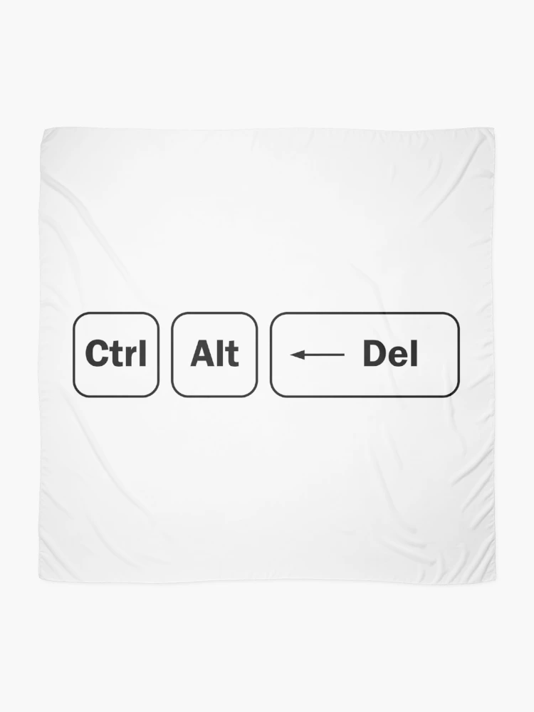 Thumbnail 2 of 3, Scarf, Ctrl + Alt + Del - Computer Programming - Light Color designed and sold by Programming Jokes.