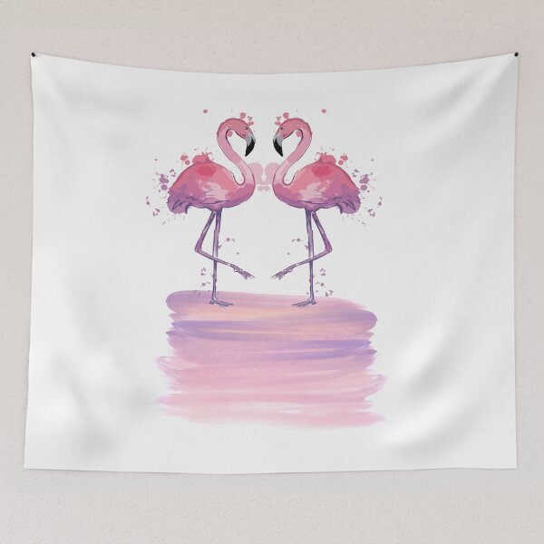 Item preview, Pink Flamingos Watercolor Tropical Summer Gift designed and sold by PremiumDesignz.