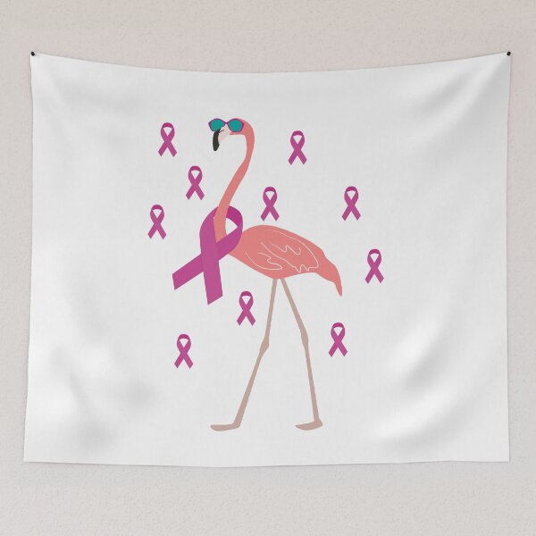 Item preview, Flamingo Pink Ribbon Breast Cancer Awareness Summer Gift designed and sold by PremiumDesignz.