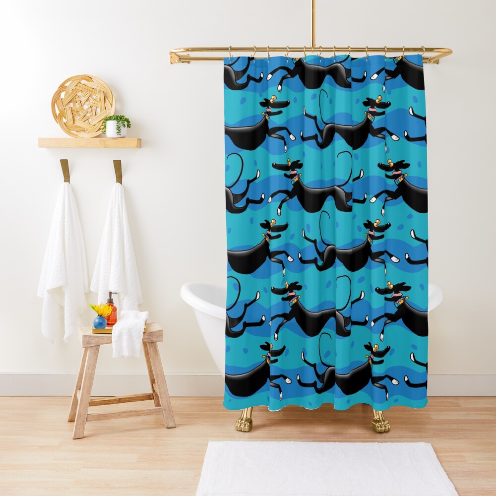 Blue Zoomies pattern Shower Curtain