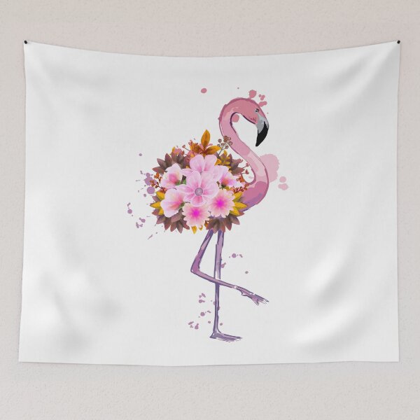 Item preview, Pink Flamingo Flowers Floral Summer Gift designed and sold by PremiumDesignz.