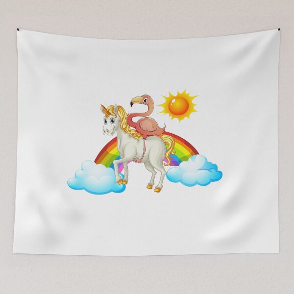 Item preview, Flamingo Riding Unicorn Cute Summer Vacation Gift designed and sold by PremiumDesignz.