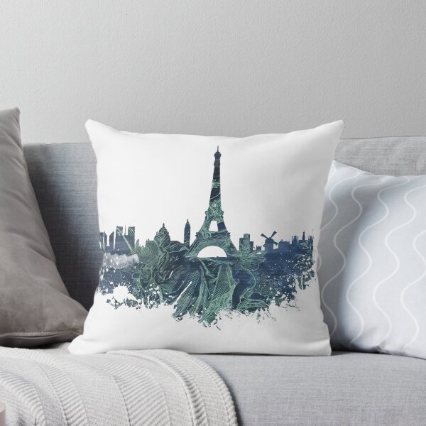 Artikelvorschau, Blaue Skyline der Pariser Skyline entworfen und verkauft von JBJart.