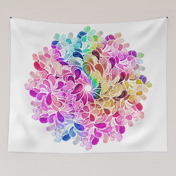Item preview, Rainbow Watercolor Paisley Flower designed and sold by micklyn.