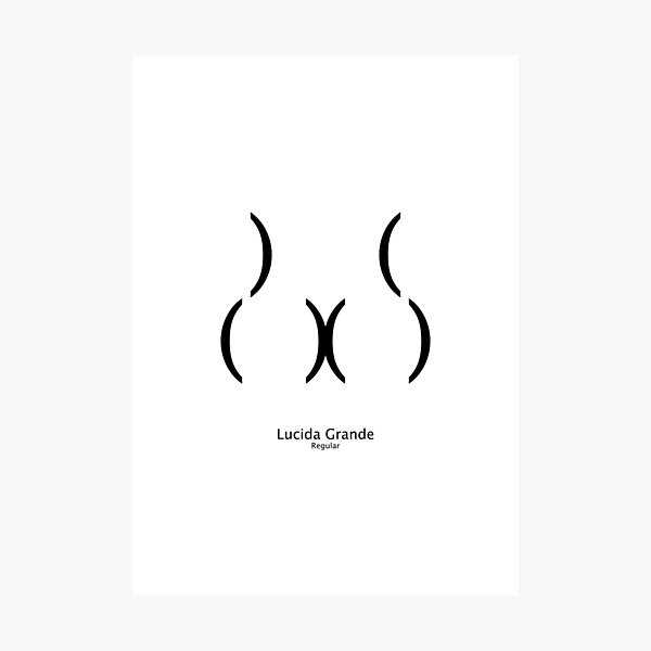 Butt Type: Lucida Grande Photographic Print