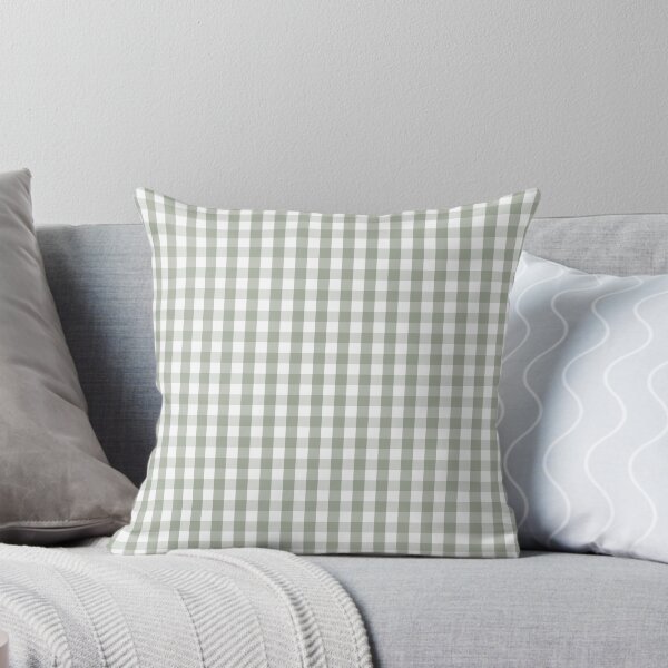 Item preview, Desert Sage Grey Green and White Gingham Check designed and sold by podartist.
