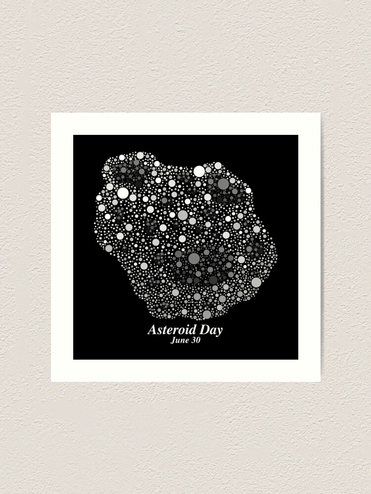 Alternate view of Asteroid In Dots - Asteroid Day 2019 Art Print