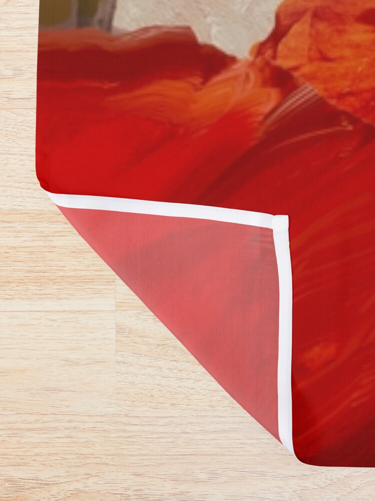 Alternate view of Coquelicots Rouge I Shower Curtain