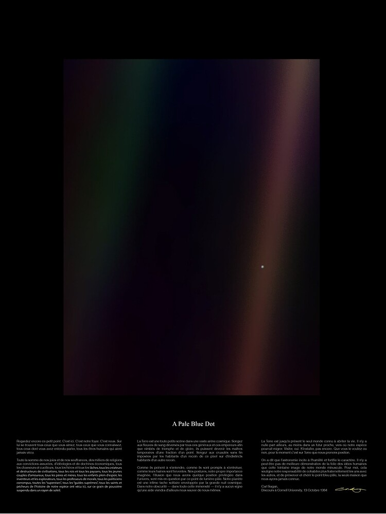 Pale Blue Dot Nasa x Carl Sagan | Metal Print